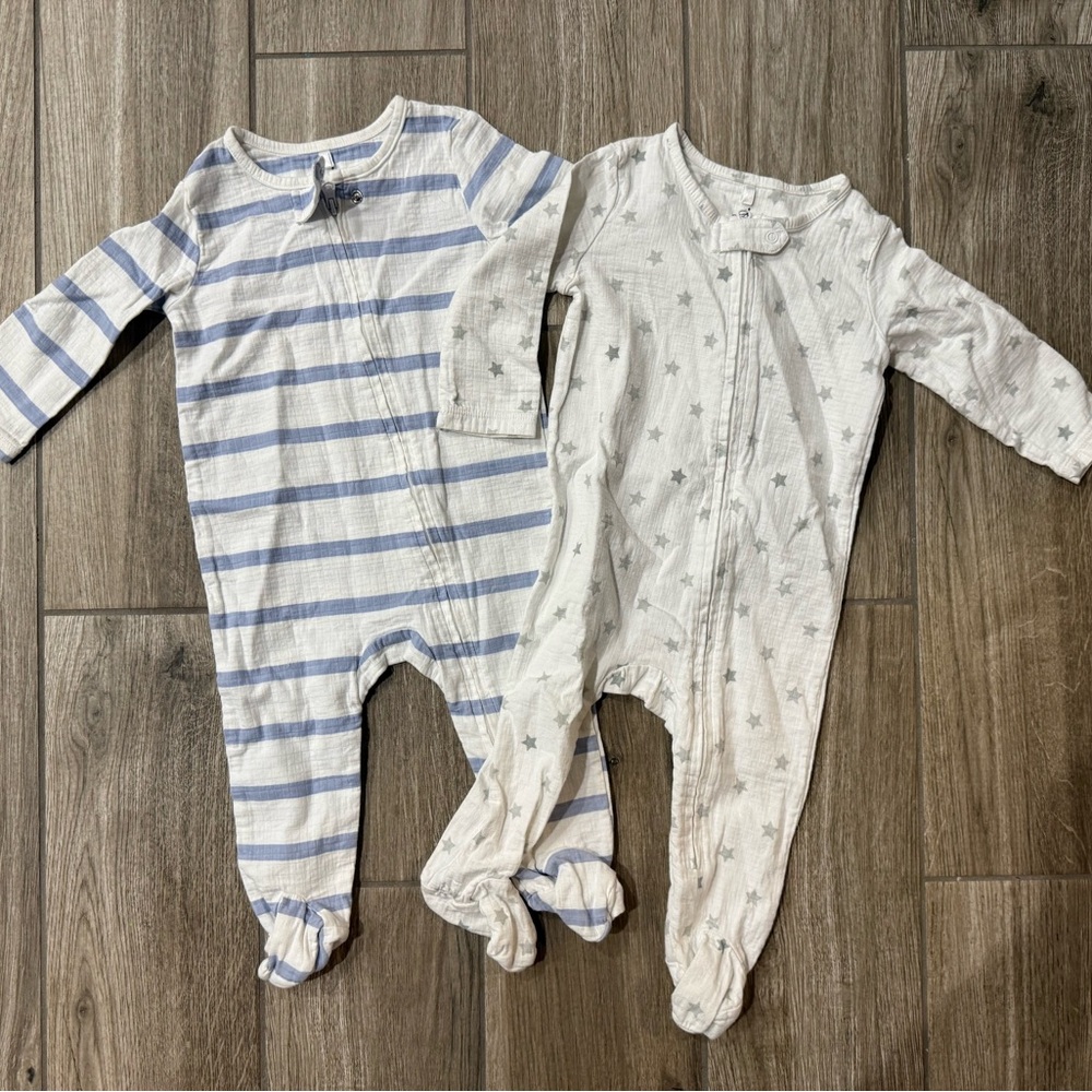 aden + anais Blue Striped and Star Print Kids Baby Pajamas